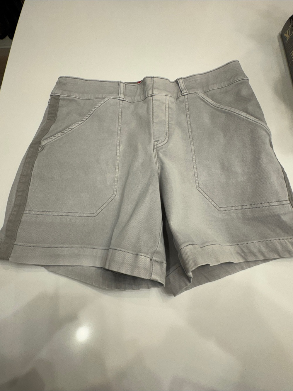 SPANX Slate grey High-Rise Utility Shorts 6” - Picture 2 of 10